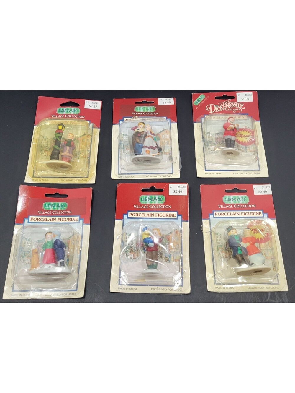 Lemax Village Collection 1995 1996 Christmas Assorted Figurines - Lot of 6